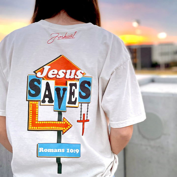 Jesus Saves (Diner) - Shirt (Ivory)
